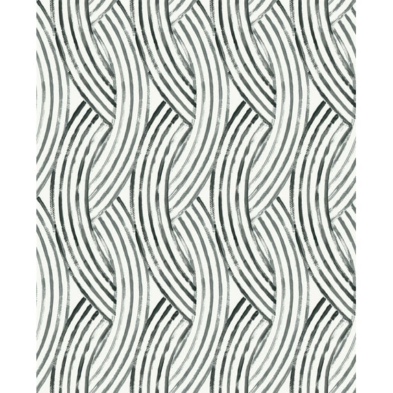 Nuwallpaper Gray, Charcoal Meraki Peel & Stick Wallpaper