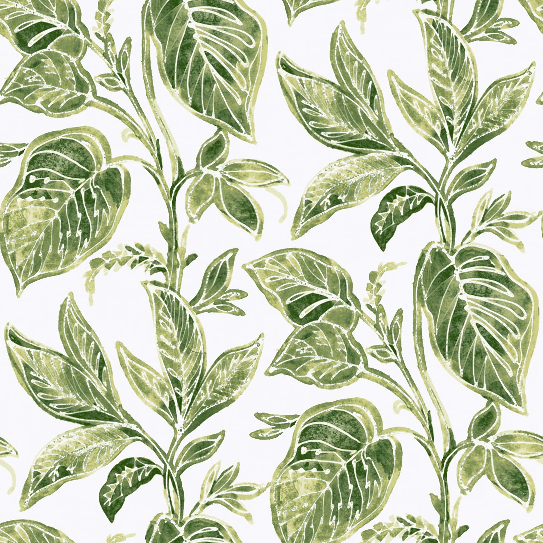 Nuwallpaper Green Caryota Peel & Stick Wallpaper