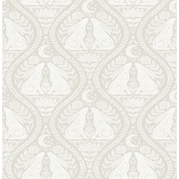 Nuwallpaper Moon Rabbit Peel & Stick Wallpaper