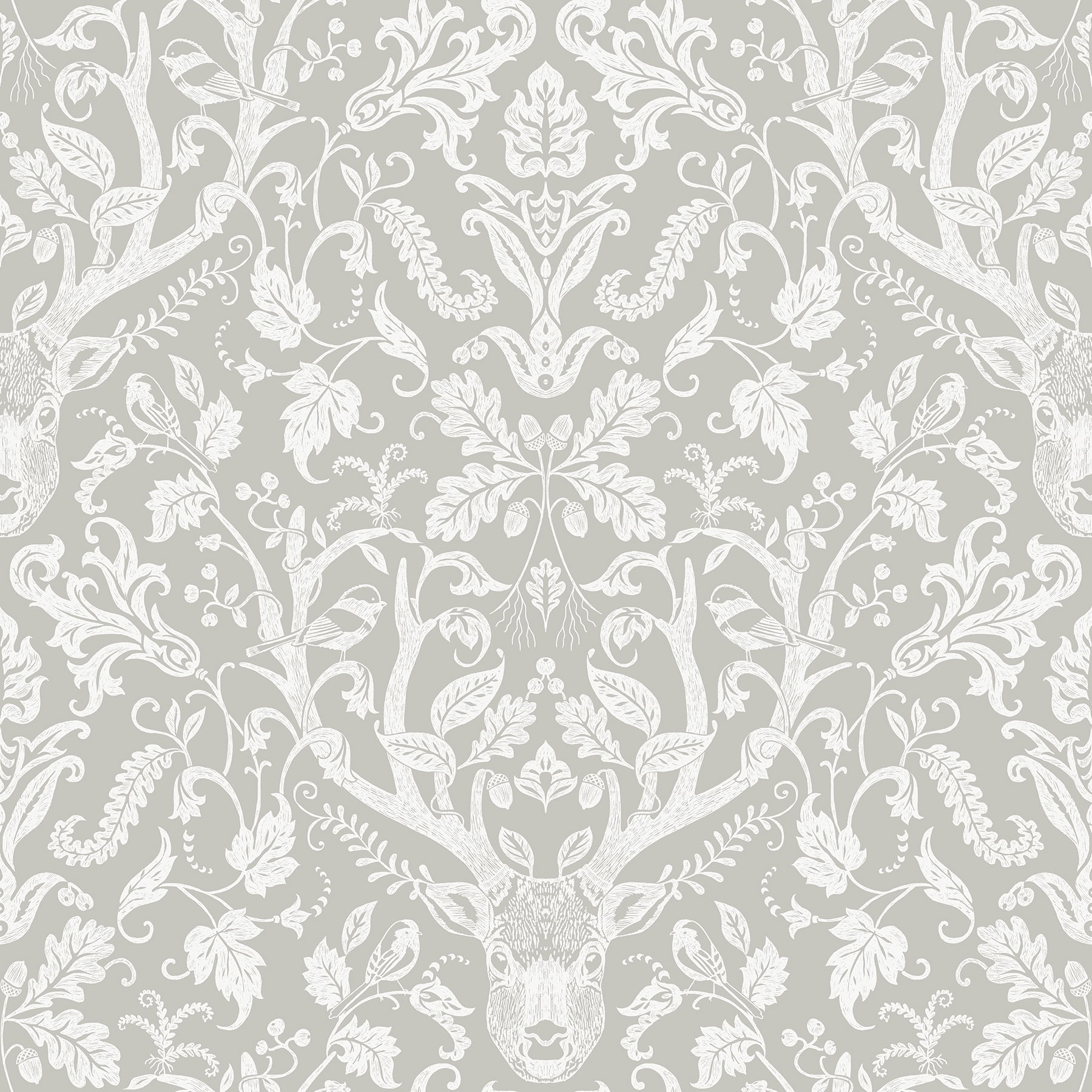 Nuwallpaper Taupe Escape To The forest Peel & Stick Wallpaper