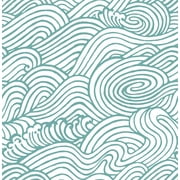 Nuwallpaper Teal Saybrook Peel & Stick Wallpaper 20.5-in x 18-ft