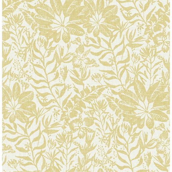 Nuwallpaper Yellow Foliole Peel & Stick Wallpaper