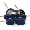 thumbnail image 1 of Nuwave 13pc Healthy Duralon Blue Luxury Edition Cookware Set, Diamond Infused Nonstick Ceramic Coating, Dishwasher & Oven Safe, Tempered Glass Lids & Stay-Cool Handles, Blueberry, 1 of 1