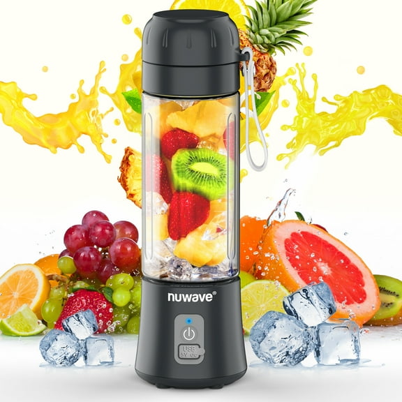 Nuwave 18 oz Portable Blender for Shakes and Smoothies with 6-Piece-Blade for Crushing Ice and Fruit
