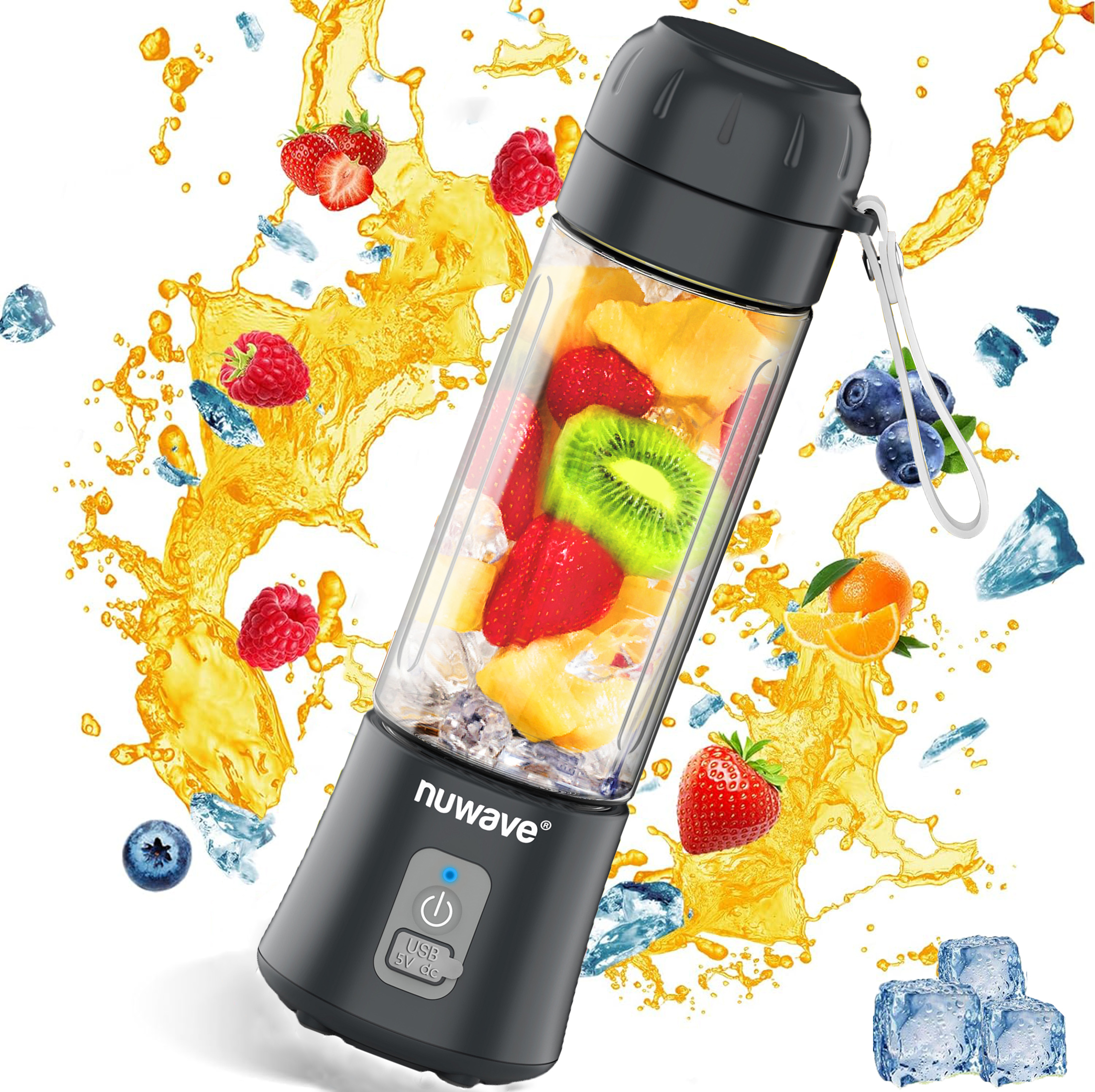 BlendJet One Plus Portable Blender, Black