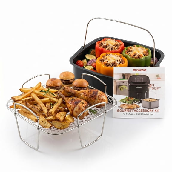 Nuwave 6Qt Air Fryer Accessories (Baking Pan + Rack)