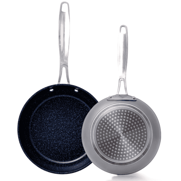 Nuwave Cookware Set - 2PC Duralon Blue Ceramic Non-Stick Cookware Set - Cool Gray