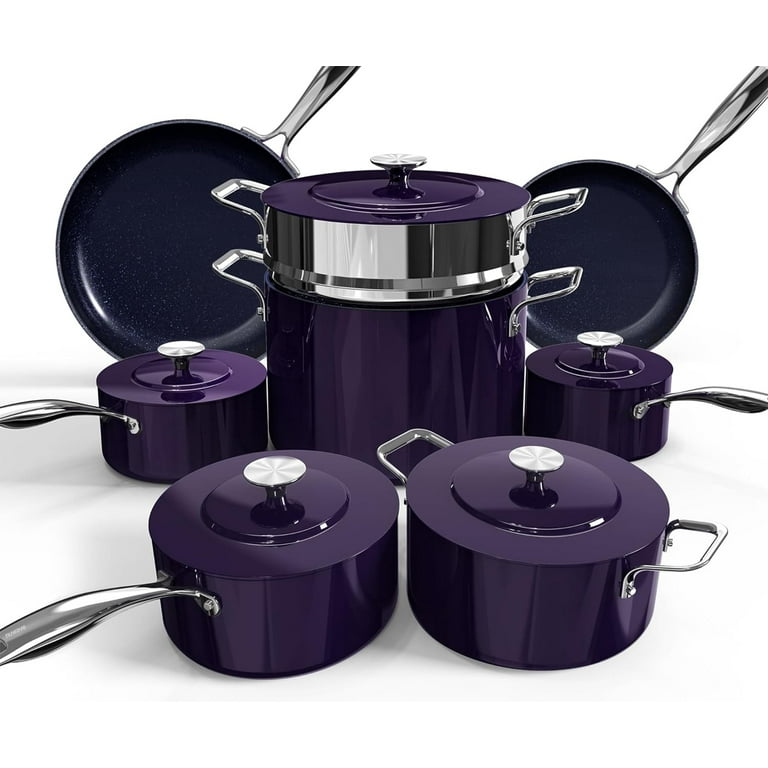 Nuwave Lux Pots and Pans Set Ultra Nonstick, Healthy G10 Duralon