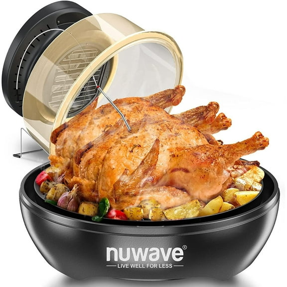 Nuwave Primo Air Fryer Oven, New Countertop Toaster Oven Convection Top & Grill for Surround Cooking, Cook Frozen or Fresh, Broil, Bake