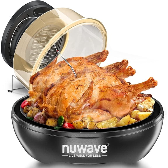 NuWave Primo Air Fryer Oven, New Countertop Toaster Oven Convection Top & Grill for Surround Cooking, Cook Frozen or Fresh, Broil, Bake