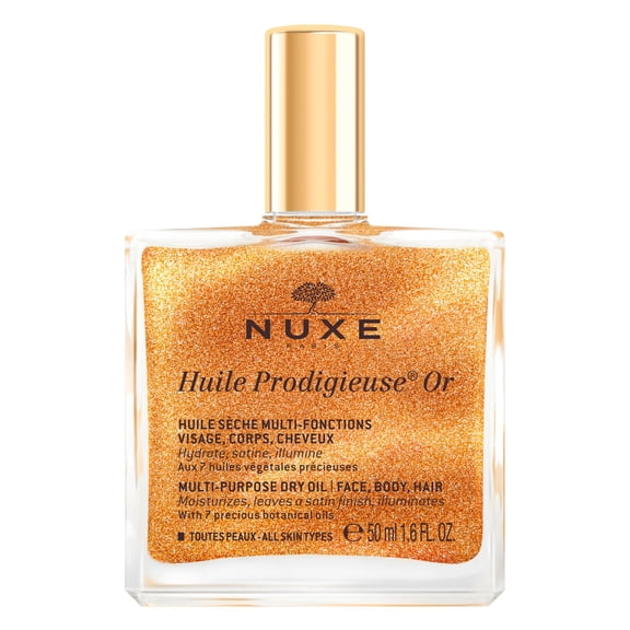 Nuxe Huile Prodigieuse Or Multi-Purpose Dry Oil for Face, Body and Hair, 1.6 oz
