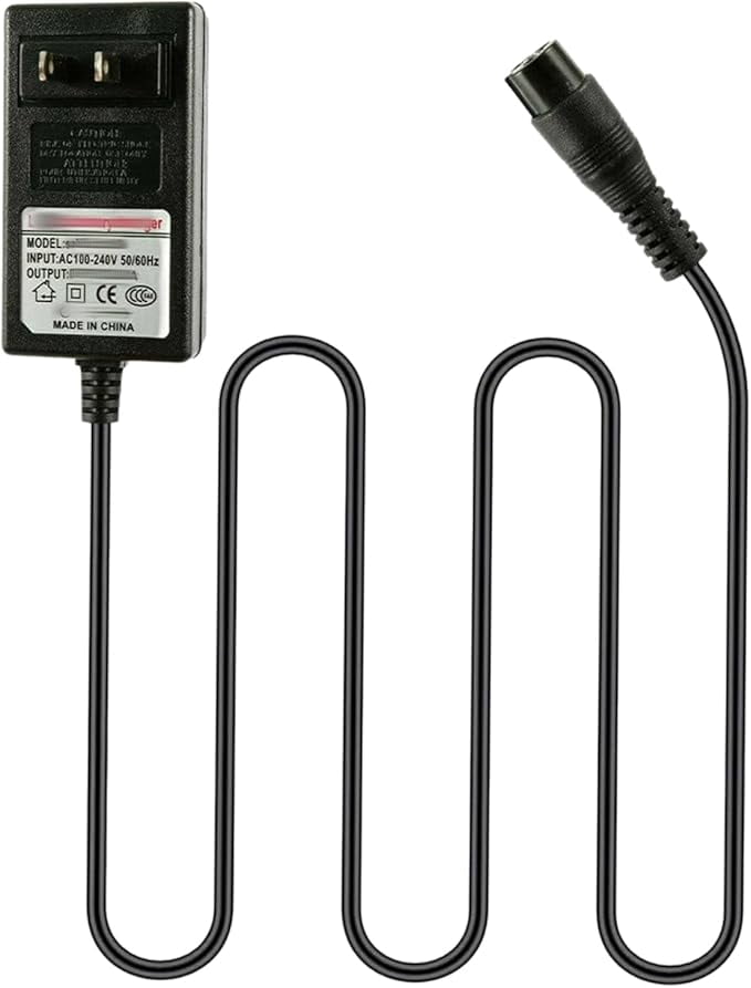 Nuxkst 24V 0.6A 3-Prong Charger Fit for E100 E125 E500S PR200