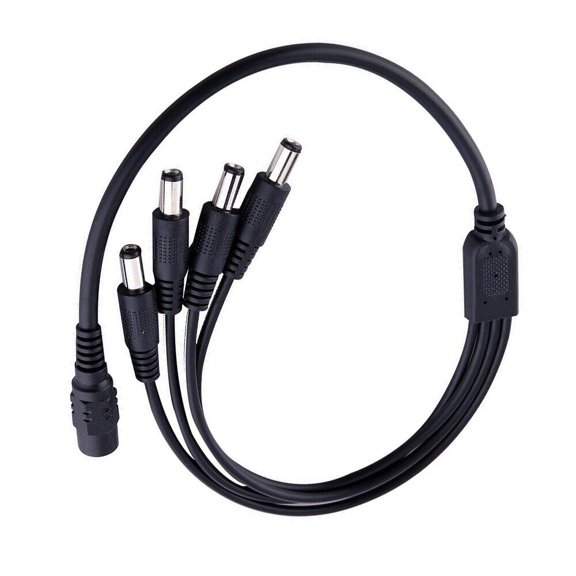 Nuxkst 4-Plug Splitter 4-Way Power Cord for Voodoo Lab Pedal Power 2.1mm Current Doubler Adapter Cable