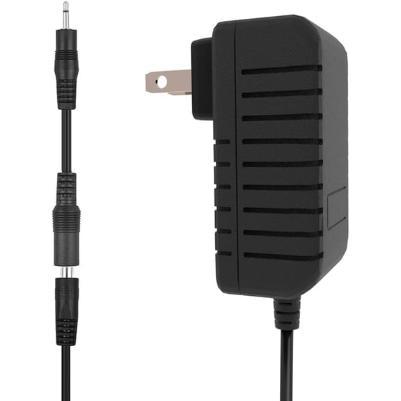 Nuxkst 9V 2000mA DC Power Adapter Wall Charger Transformer 3.5mm Mono Phone Plug Tip +