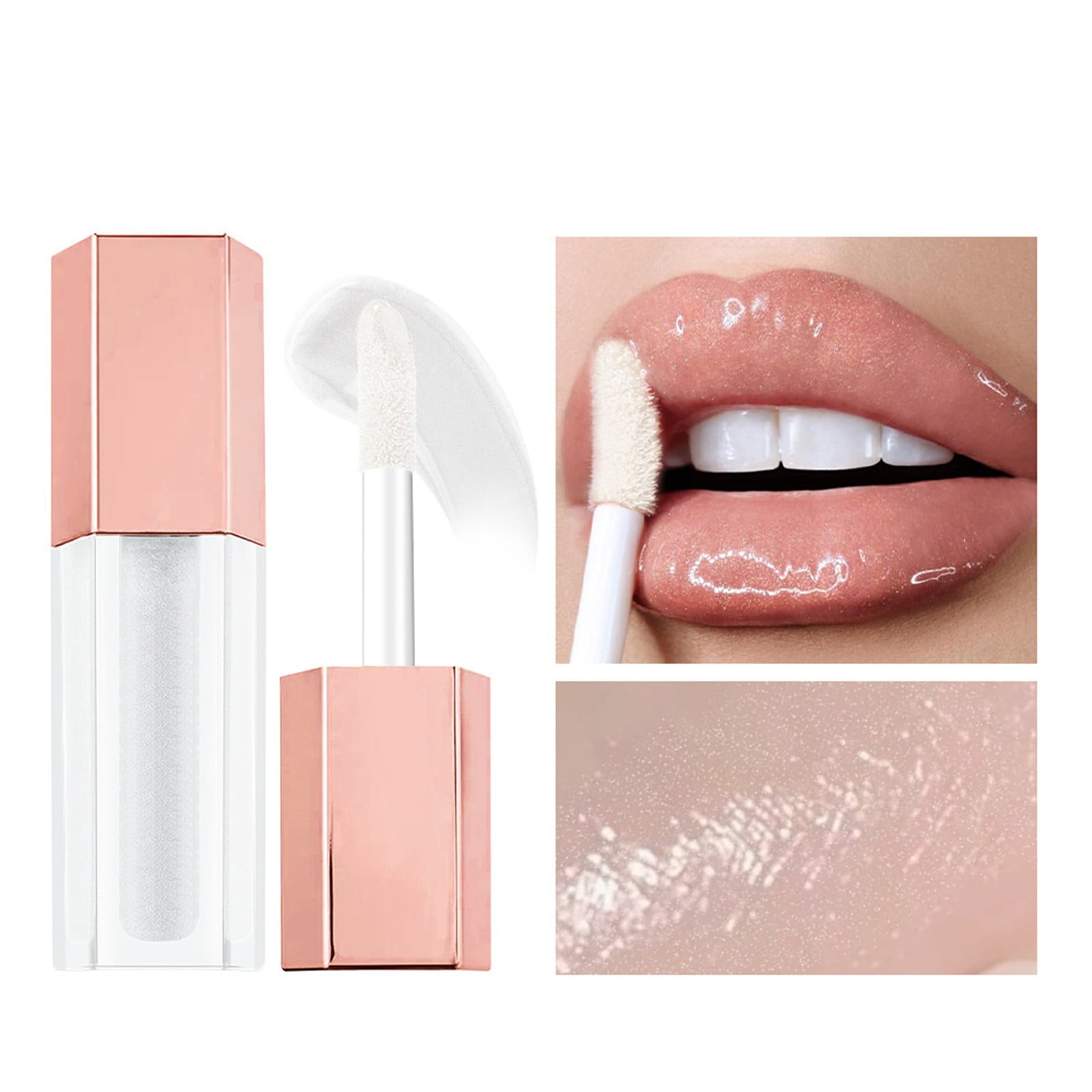 Nuyoaher Clearance! Lip Glosses Glittery Lip Luminizer Nourishing