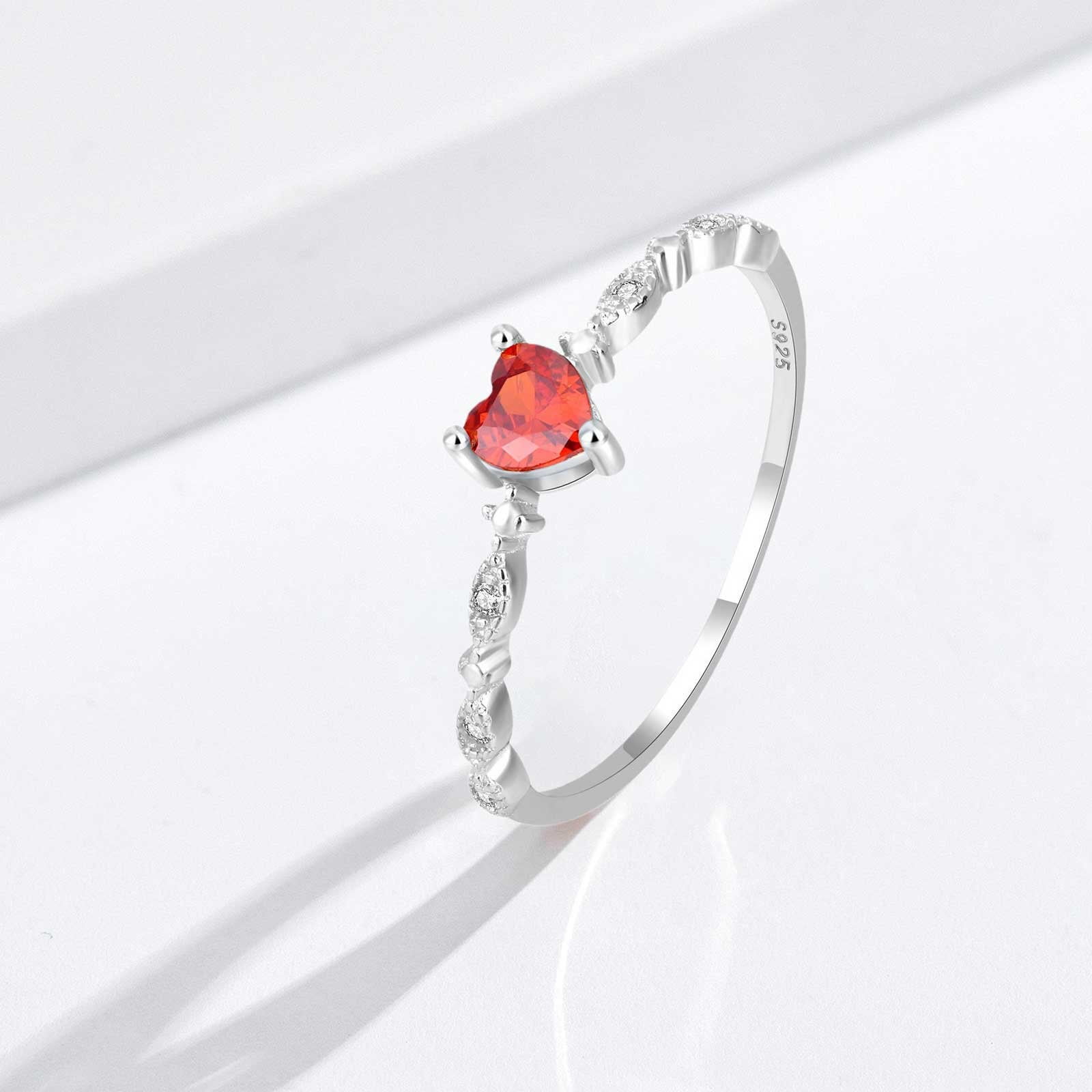 Nuyoaher Rings That Don'T Tarnish 2024 Love Ring Ring with Heart Set