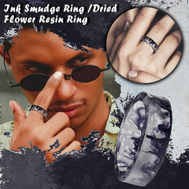 Nuyoaher Rings That Don'T Tarnish Ink Original Ice And Flame Smudges