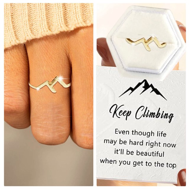 Nuyoaher Rings That Don'T Tarnish Natural Mountain Rings Simple Retro