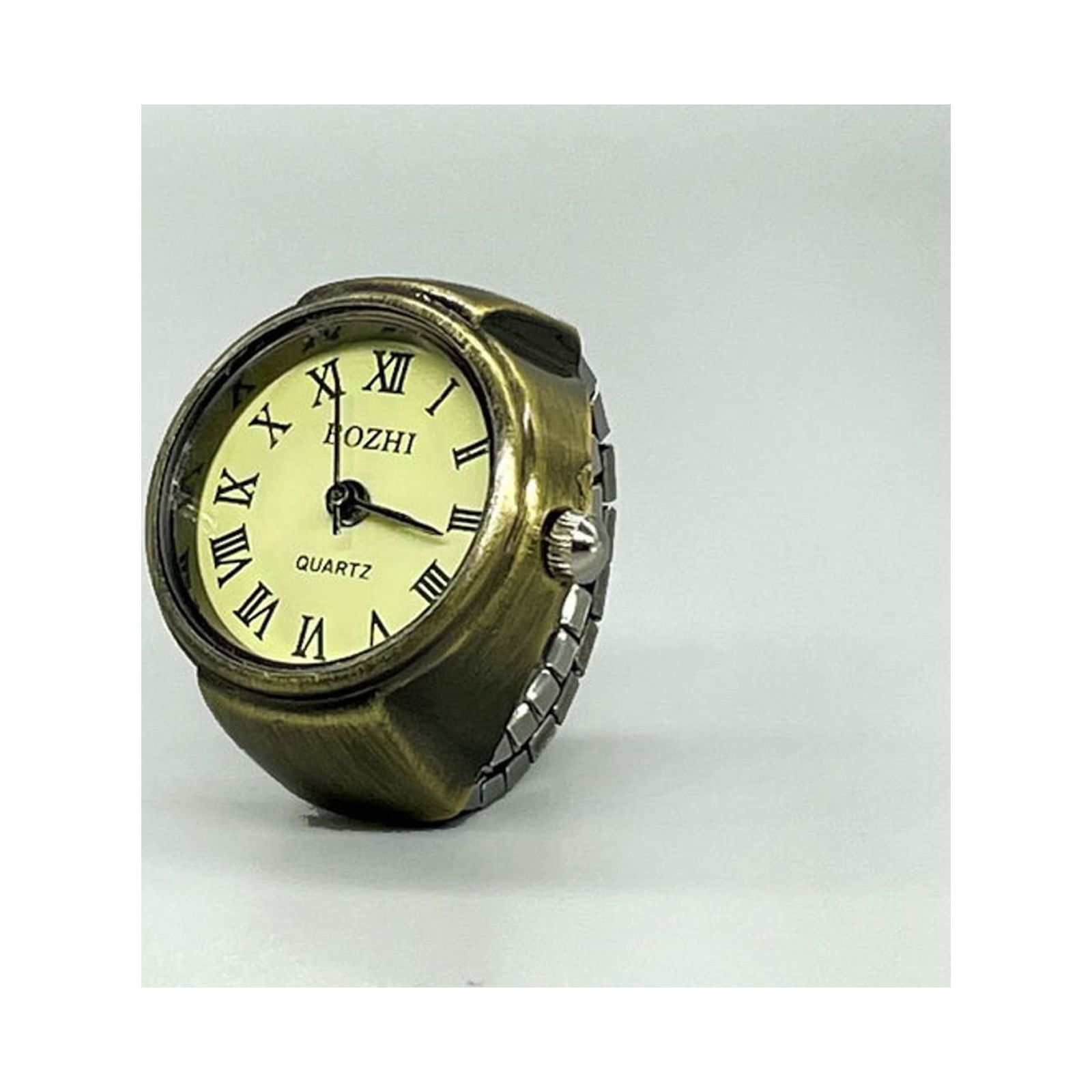 Nuyoaher Rings That Don'T Tarnish Real Watch Ring to Tell Time Vintage