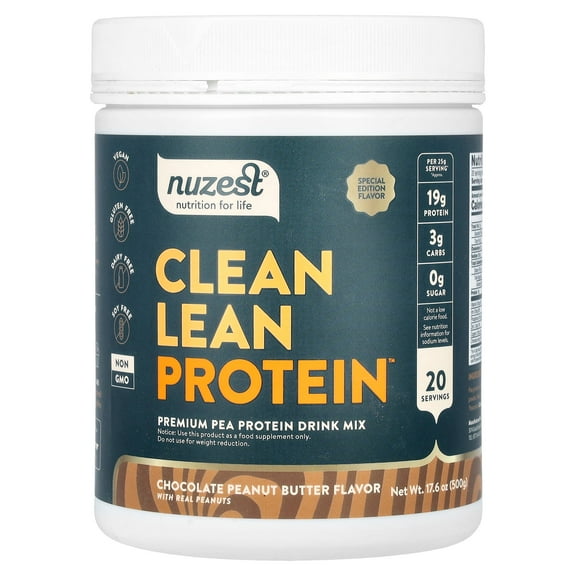 Nuzest Clean Lean Protein, Chocolate Peanut Butter, 17.6 oz (500 g)