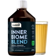 Nuzest - Inner Biome Blend   Prebiotic, Probiotic & Postbiotic Liquid Drink Mix   8 Microbiotic Cultures, 19 Fermented Herbs - Vegan - Organic - Original Flavour 16.9 fl.oz/ 500ml
