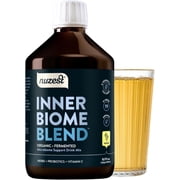 Nuzest - Inner Biome Blend   Prebiotic, Probiotic & Postbiotic Liquid Drink Mix   Microbiome Support - Vegan - Organic - Ginger Flavour - 16.9 fl.oz/ 500ml