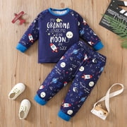 Nvatorfox Toddler Cozy Pajama Set 2-Piece Universe Themed Size 9M-6 Y