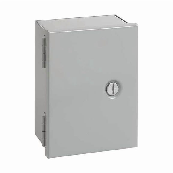Flush Slotted Latch Electrical Enclosures, 10 in H, 4 in D, 8 in W, 1, Steel A10N84