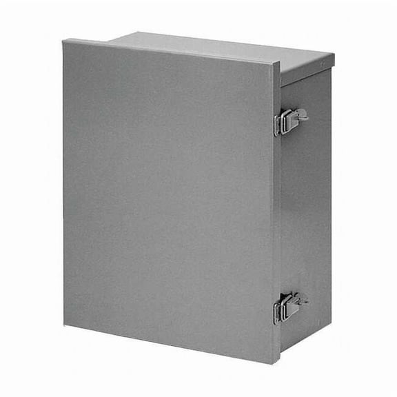 Padlockable Hasp Electrical Enclosures, 12 in H, 6 in D, 12 in W, 3R, Steel
