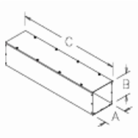 Straight Section Wireway, 1 Rating, Steel, Powder Coated F44T124GVP