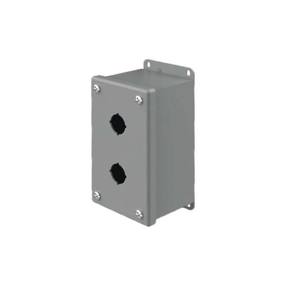 Nvent Hoffman Pushbttn Enclosure,2.75 in. D,Mild Steel E2PBG