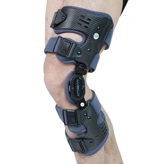 Nvorliy OA Unloader Knee Brace, Medial or Lateral Offloader Knee Support for Arthritis, Osteoarthritis, Bone on Bone Knee Joint Pain, Joint Degeneration, Cartilage Defect Repair - Left