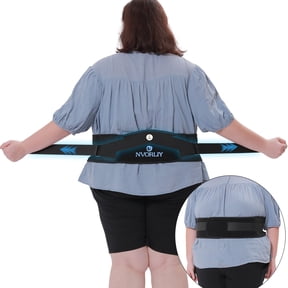 Nvorliy Plus Size Back Brace for Lower Back Pain - Extra Large Hip Support for Sciatica, Herniated Disc, Abdominal Binder - Adjustable Compressions Wrap With Support Pad - For Women & Men (3XL)
