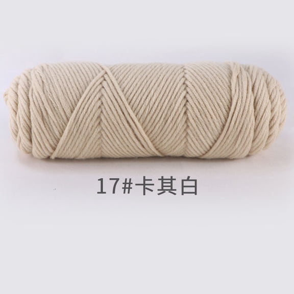 Nvzi 1 Piece 100g Khaki White Cotton Yarn,Soft Yarn for Crocheting,Yarn for Crafts,High-Quality Yarn Ideal for DIY Handicrafts, Durable Yarn–Perfect for Daily Handcrafting Needs​