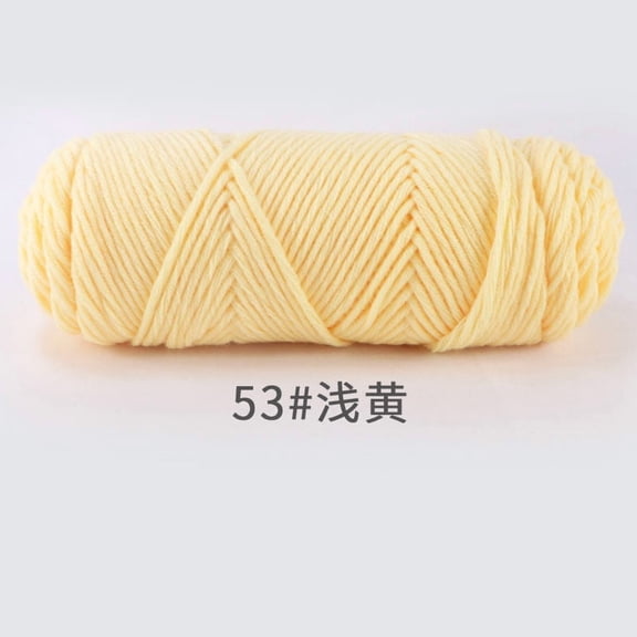 Nvzi 1 Piece 100g Light Yellow Cotton Yarn,Soft Yarn for Crocheting,Yarn for Crafts,High-Quality Yarn Ideal for DIY Handicrafts, Durable YarnPerfect for Daily Handcrafting Needs