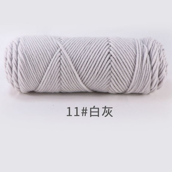 Nvzi 1 Piece 100g White Grey Cotton Yarn,Soft Yarn for Crocheting,Yarn for Crafts,High-Quality Yarn Ideal for DIY Handicrafts, Durable Yarn–Perfect for Daily Handcrafting Needs​