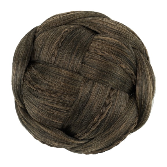 Nvzi - 1 Piece Bun Hair Pcs, dark brown, 12.5CM/4.92in Width, High-Temp Fiber Fake Hair Buns, Easy-to-Style Hair Pieces for Updos