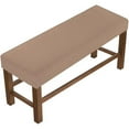 thumbnail image 1 of Nvzi 1 piece Khaki elastic bench cover - XL-size elastic bench cover, washable anti slip bench protection cover, suitable for rectangular bench covers in restaurants and bedrooms, 1 of 5