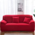 thumbnail image 1 of Nvzi 1 piece Red universal sofa cover, 74.8-90.55-inch universal elastic three seat sofa cover, durable and stretchable furniture cover, fashionable solid color sofa elastic cover, 1 of 5
