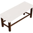 thumbnail image 1 of Nvzi 1 piece White elastic bench cover - XL-size elastic bench cover, washable anti slip bench protection cover, suitable for rectangular bench covers in restaurants and bedrooms, 1 of 5