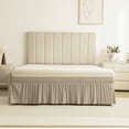 thumbnail image 1 of Nvzi 1-piece taupe elastic bed skirt, adjustable dust-proof ruffles, tool free installation, machine washable breathable bed skirt, suitable for bedroom decoration, King：78*80+15inch, 1 of 3