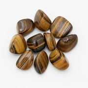Nvzi 10 Packs of Tumbled Polished Natural Tigers Eye Stones for Decoration, Healing Crystals