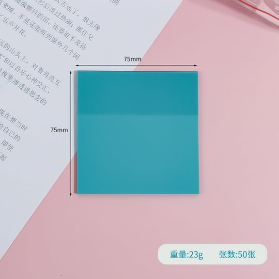 Nvzi 10 Pads Transparent Sticky Notes,3X3 Inch Clear Sticky Notes,Translucent Sticky Notes Pads,See Through Sticky Notes for Book Annotation,Invisible,Self-Adhesive 50Sheets/Pad, Moran Color