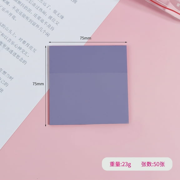 Nvzi 10 Pads Transparent Sticky Notes,3X3 Inch Clear Sticky Notes,Translucent Sticky Notes Pads,See Through Sticky Notes for Book Annotation,Invisible,Self-Adhesive 50Sheets/Pad, Deep Purple