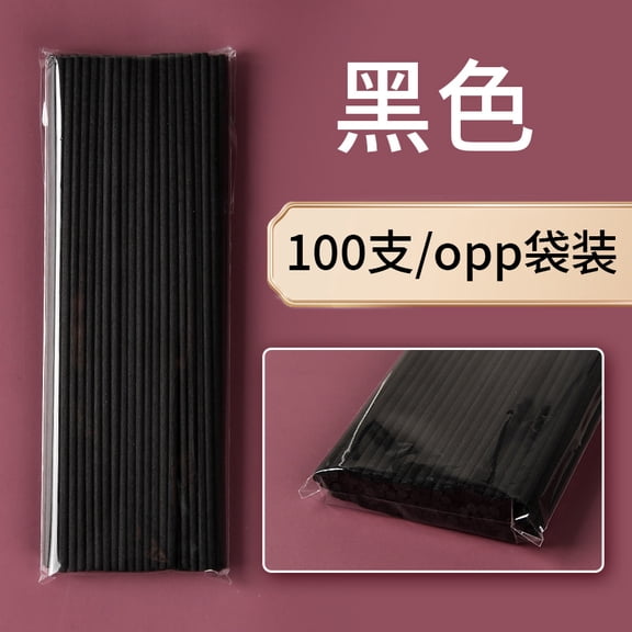 Nvzi 100 pieces of Black fragrance sticks -0.1×5.51in porous fiber essential oil fragrance sticks, used as home decoration sticks to slowly release perfume fragrance