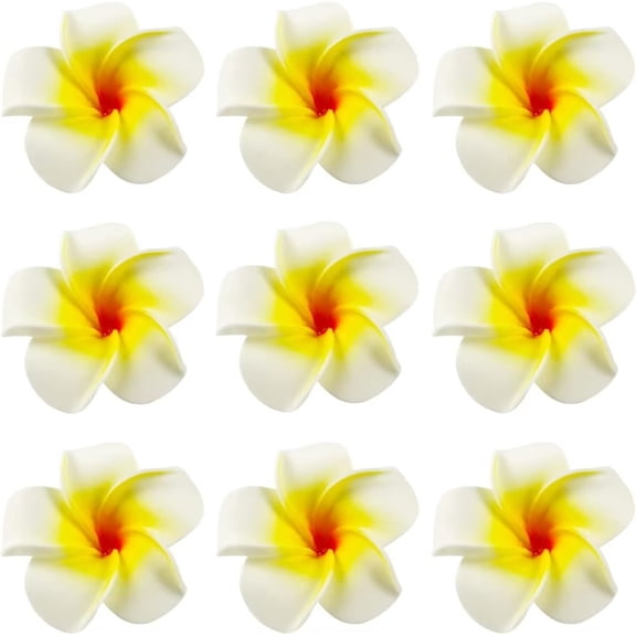 Nvzi 100Pcs Artificial Plumeria Frangipani Flower, Floating Flowers for Pool