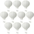 thumbnail image 1 of Nvzi 10Pack 10 Inch Hanging Hot Air Ballon White Paper Lanterns Set Reusable Party Ball Lamps for DIY Craft Wedding Birthday Engagement Baby Shower Party Home Classroom Décor Decorations(White), 1 of 5