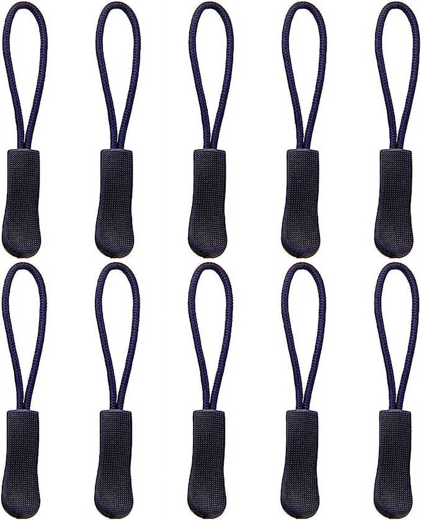 10pcs Replacement Zipper Pulls Black Zipper Pull Cord Extender For  Backpacks, Jackets, Luggage, Purses, Handbags