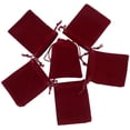 thumbnail image 1 of Nvzi 10pcs Approx.12x15cm(4.72x5.9Inch) Wind Red Velvet Pouches Bags Drawstring Jewelry Gift Packaging, 1 of 5