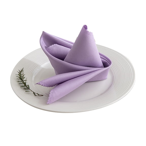 Nvzi 12Pcs Purple cloth napkins -18 18 inch washable polyester napkins, solid color napkins, reusable restaurant holiday dinner and daily napkins